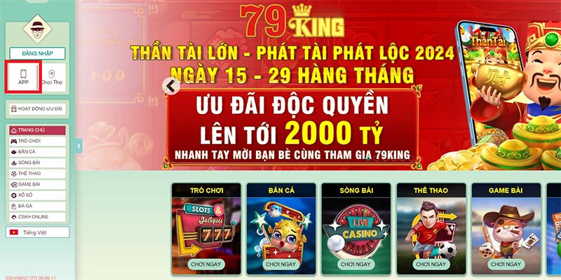 Điều Kiện Cần Để Tải App 79King2